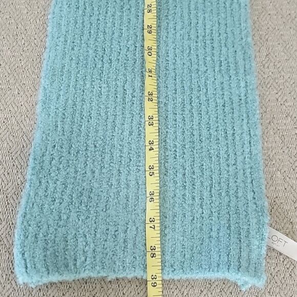 LOFT Outlet Light Turquoise Fuzzy Winter Scarf - Picture 7 of 7